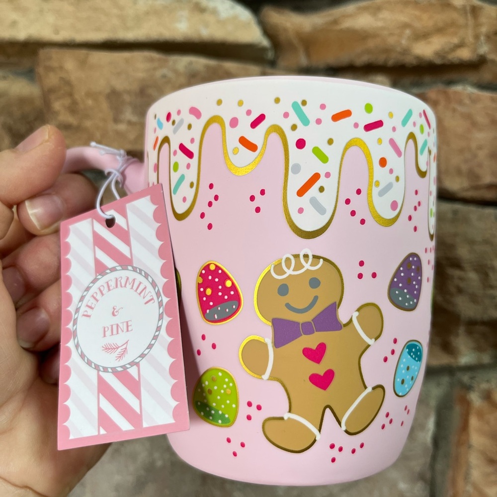 Peppermint Pink Gingerbread Mug